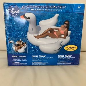 Swimline Giant Swan Inflatable Ride-On Pool Float